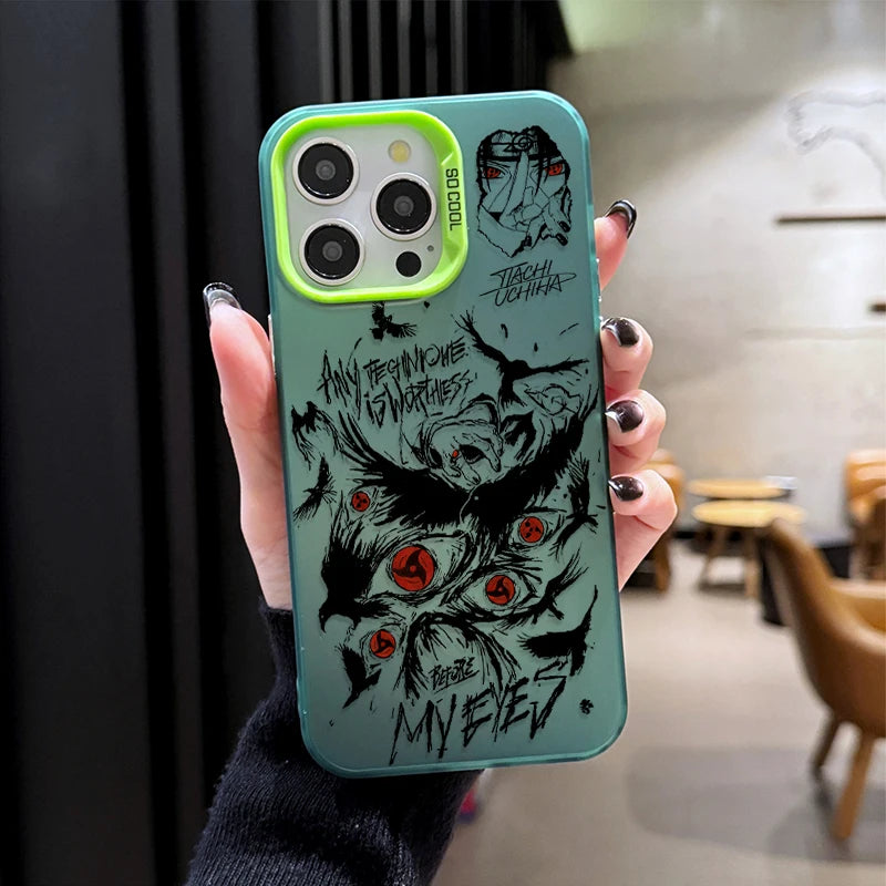 Anime Naruto Uchiha Itachi SHARINGAN Phone Case for iPhone 12 17 Air Pro Max 16 15 11 14 13 Pro Max XS X XR Plus 8 7 SE 2020