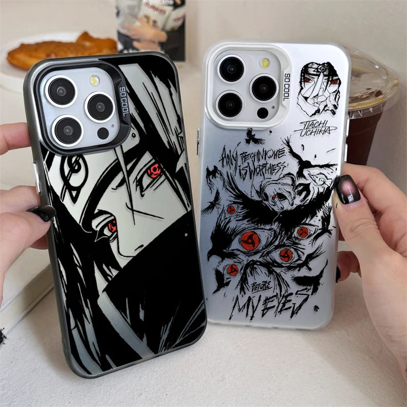 Anime Naruto Uchiha Itachi SHARINGAN Phone Case for iPhone 12 17 Air Pro Max 16 15 11 14 13 Pro Max XS X XR Plus 8 7 SE 2020