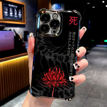 Anime cool Tokyo Ghoul Plating Phone Case For Samsung S25 S24 S23 S22 S21 S20 FE Note20 Edge Plus Ultra 4G 5G Anti Fall Airbag