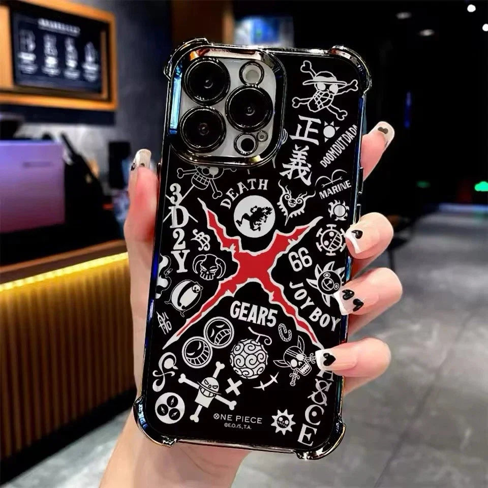 Anime Ones Pieces Phone Case For iPhone 17 17e 16e 16 15 14 13 12 11 Pro Max X XR XSMax 7 8 Mini Air Plus Anti-Fall Airabag