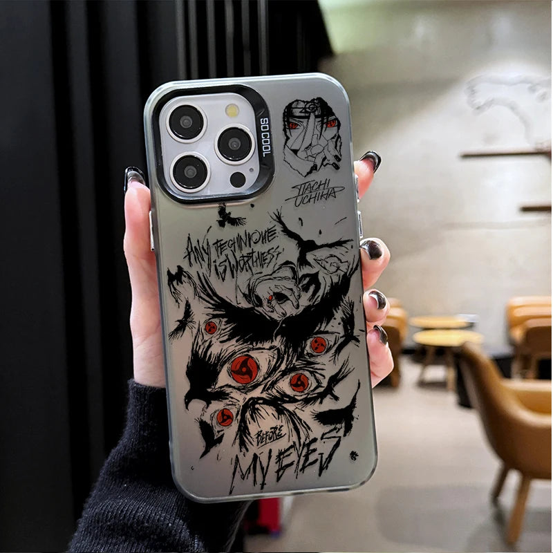 Anime Naruto Uchiha Itachi SHARINGAN Phone Case for iPhone 12 17 Air Pro Max 16 15 11 14 13 Pro Max XS X XR Plus 8 7 SE 2020