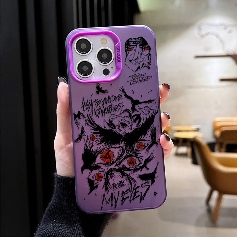 Anime Naruto Uchiha Itachi SHARINGAN Phone Case for iPhone 12 17 Air Pro Max 16 15 11 14 13 Pro Max XS X XR Plus 8 7 SE 2020