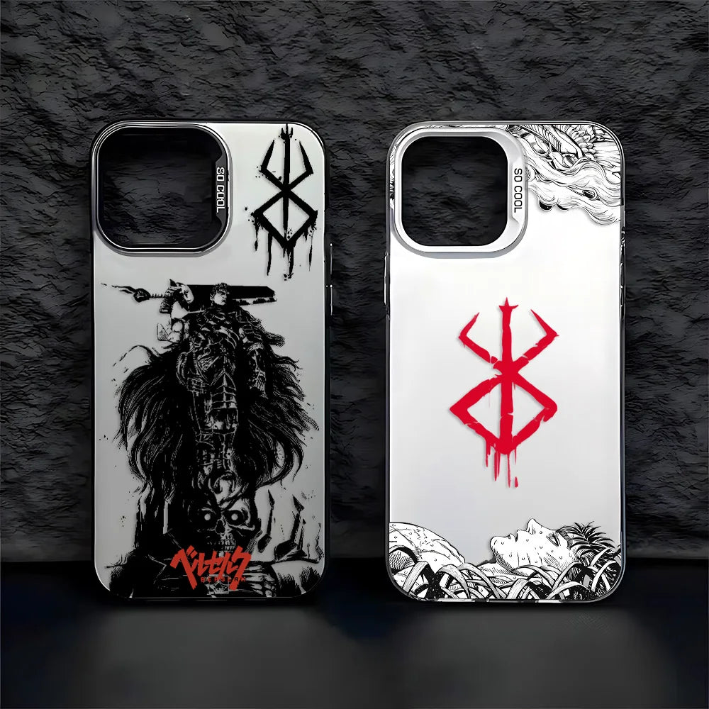 Hot Anime Berserk Guts Phone Case For iPhone 16e 16 15 14 13 12 11 mini Pro Max X XR XSMAX 8 7 Plus Anti Fall Matte Back Cover